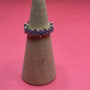 Bomb Party RBP8638 “On A High Note” LC Ice Crystal Gold Plating Size 7 Ring NWT